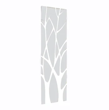 3D Акрилни Дърво-Рефлексен Стикер На Стената Свалящ се САМ Художествена Стикер Начало Декор Рисувани Стенни 100X28 СМ 3