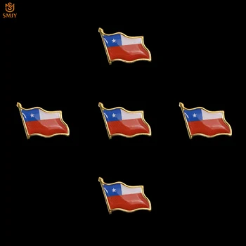 5ШТ 2020 Чилийски Флаг Националният Флаг Брошка на Жени Модни Дрехи С Ревери/Шапка Метален Позлатен Икона на Жени Бижута и Аксесоари 0