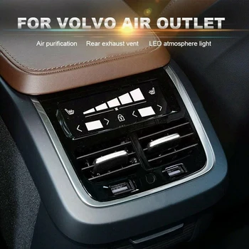 Автоаксесоари За Volvo XC60 XC90 S60, V60 15-21 Задната Почистване Выхлопного на Въздуха На Изхода Led Атмосферни Лампа USB Зареждане