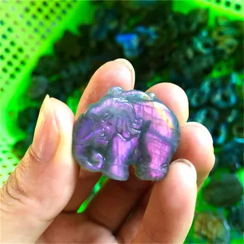 Лечебни Камъни От Естествен Кристал Лабрадоритового Слон За Украса 3